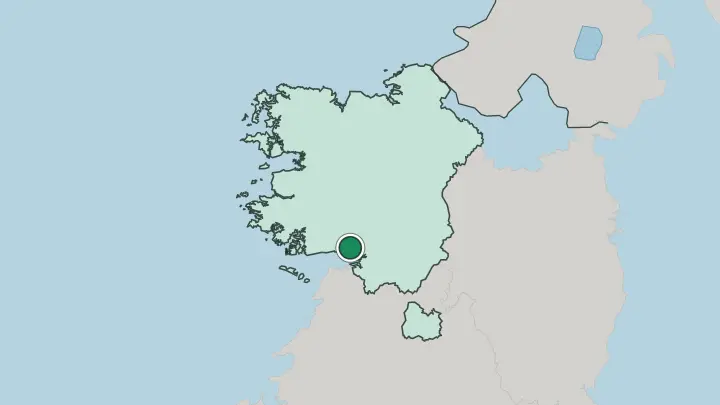 Map of Galway in Republic of Ireland