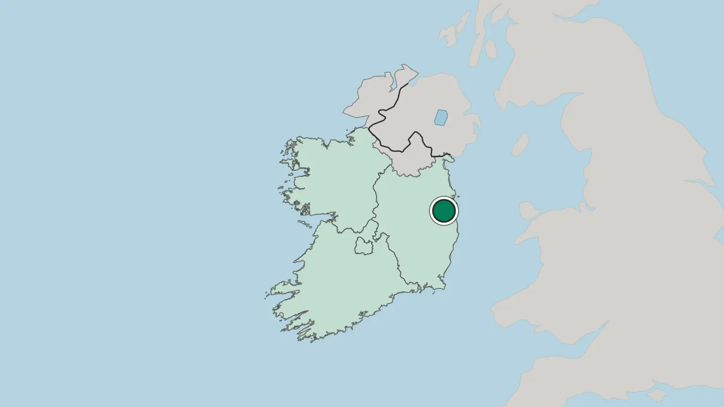 Map of Tallaght in Republic of Ireland