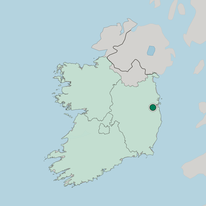 Map showing Templeogue — In Republic of Ireland