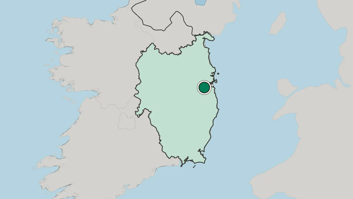 Map of Tallaght in Republic of Ireland