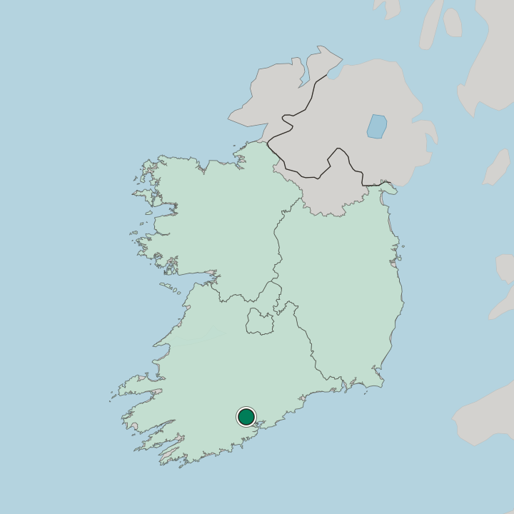 Map showing Blackpool — In Republic of Ireland