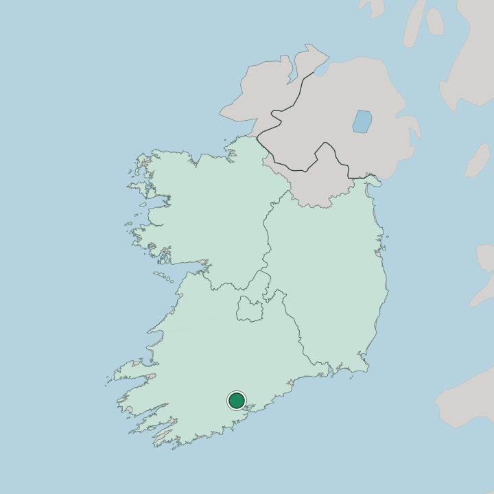 Map showing Cork — In Republic of Ireland