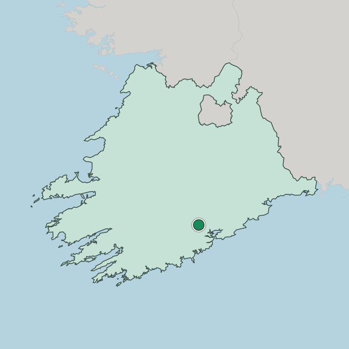 Map showing Cork — In Munster