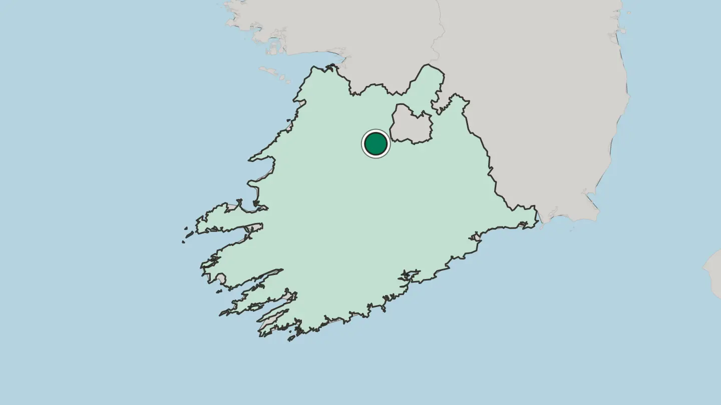 Map of Limerick in Republic of Ireland
