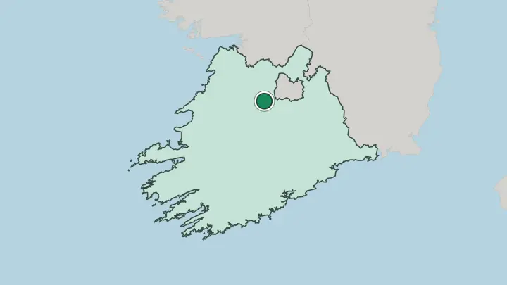 Map of Limerick in Republic of Ireland