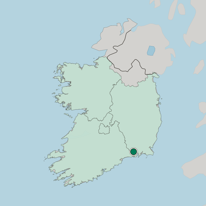 Map showing Waterford — In Republic of Ireland