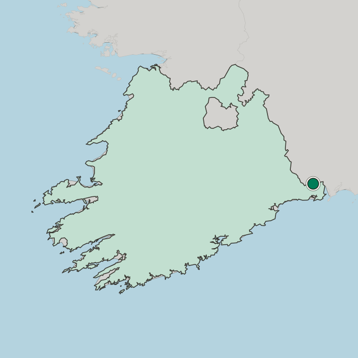 Map showing Waterford — In Munster