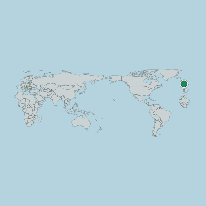 Map showing Republic of Ireland — Worldwide
