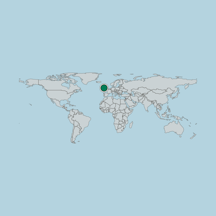 Map showing Republic of Ireland — Worldwide