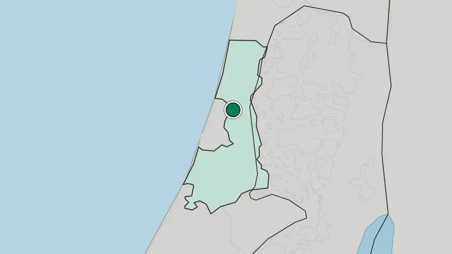 Map of Hod HaSharon in Israel