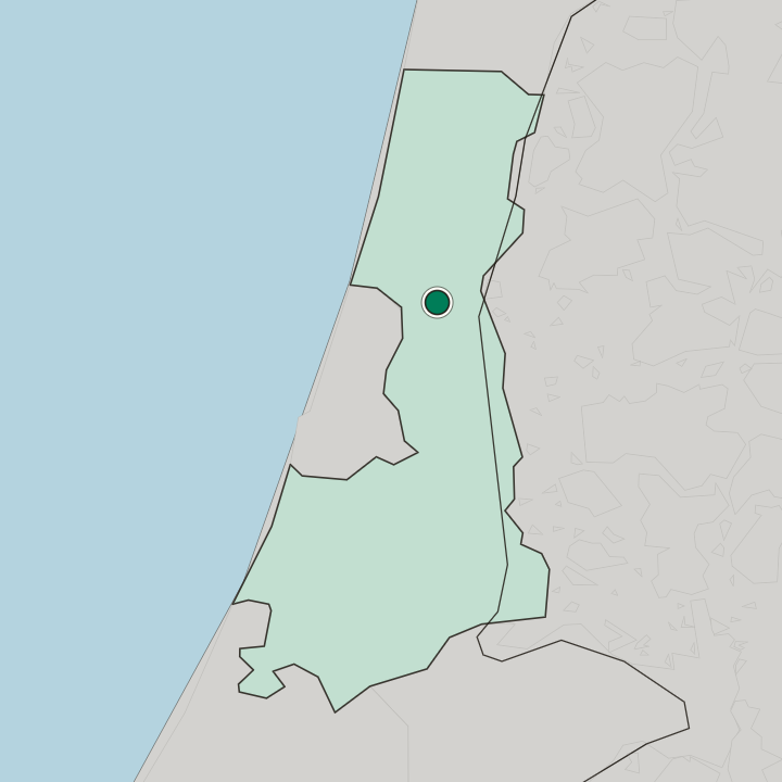 Map showing Kfar Saba — In Central District