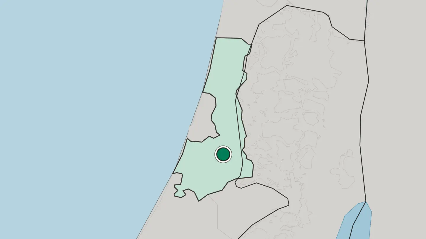 Map of Lod in Israel