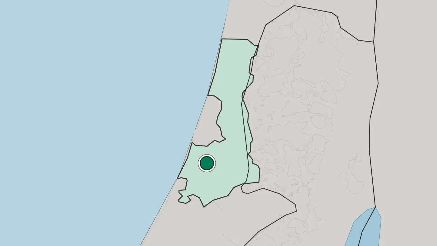 Map of Ness Ziona in Israel