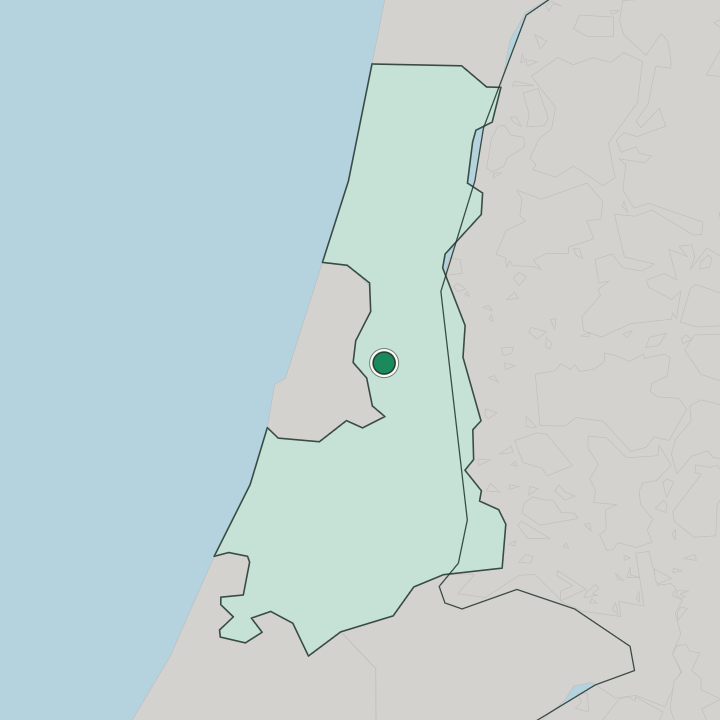 Map showing Petaẖ Tiqva — In Central District