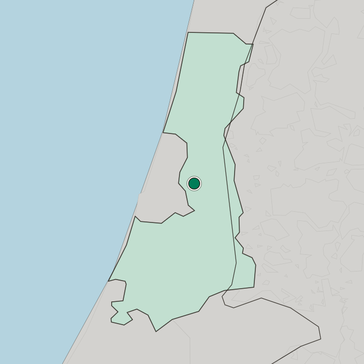 Map showing Petaẖ Tiqva — In Central District