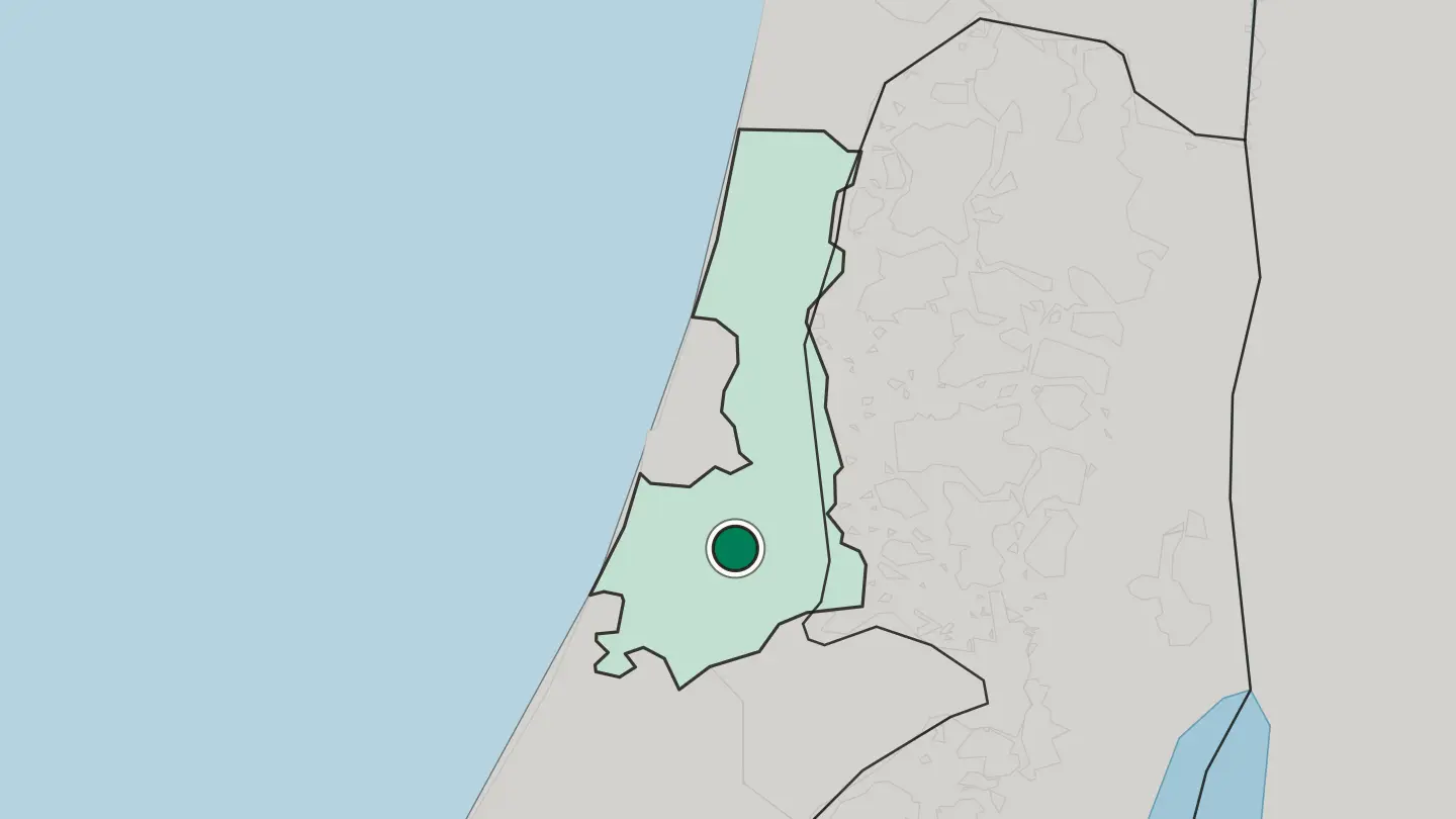 Map of Ramla in Israel