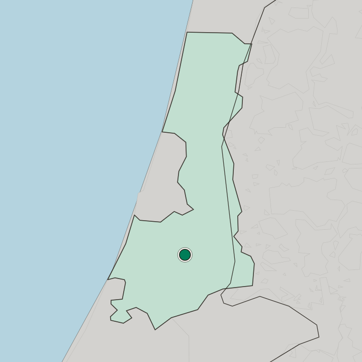 Map showing Ramla — In Central District