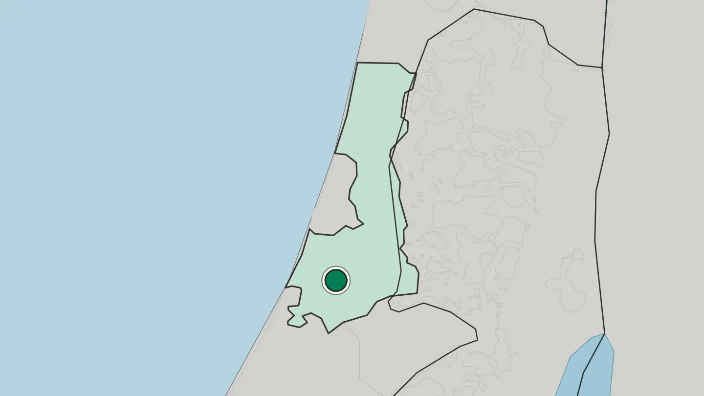 Map of Reẖovot in Israel