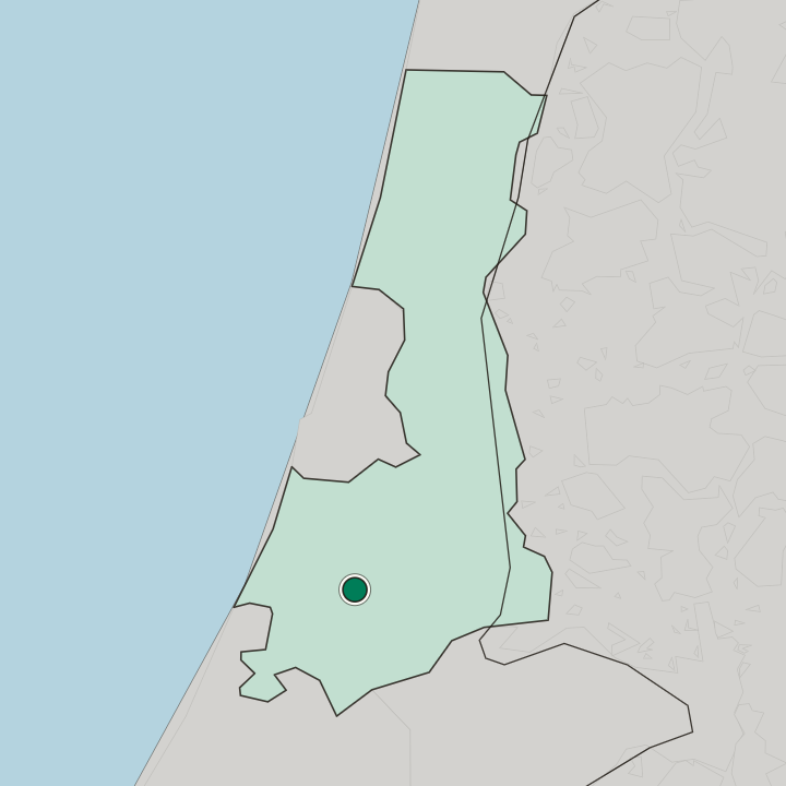 Map showing Reẖovot — In Central District