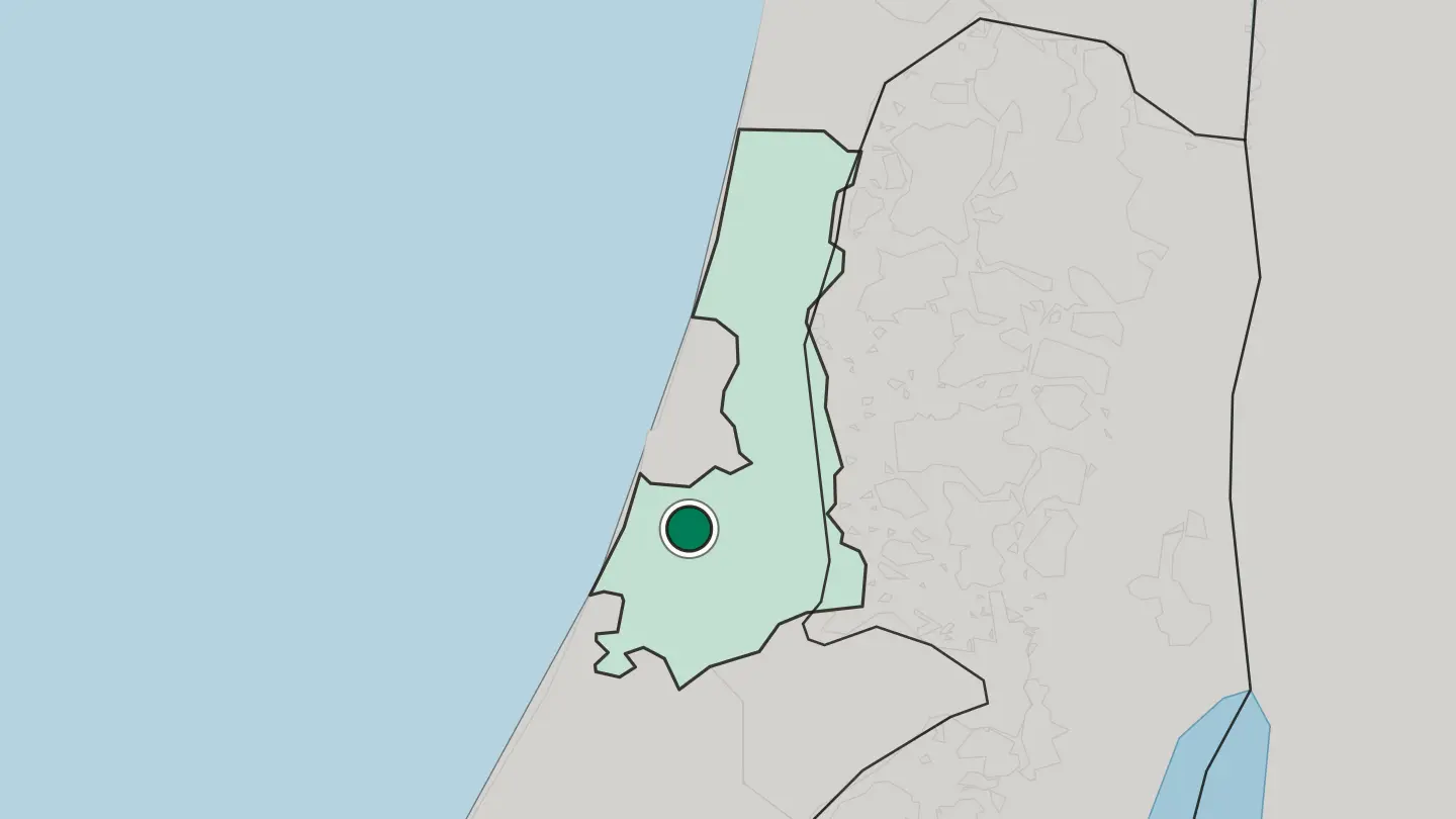 Map of Rishon LeTsiyyon in Israel