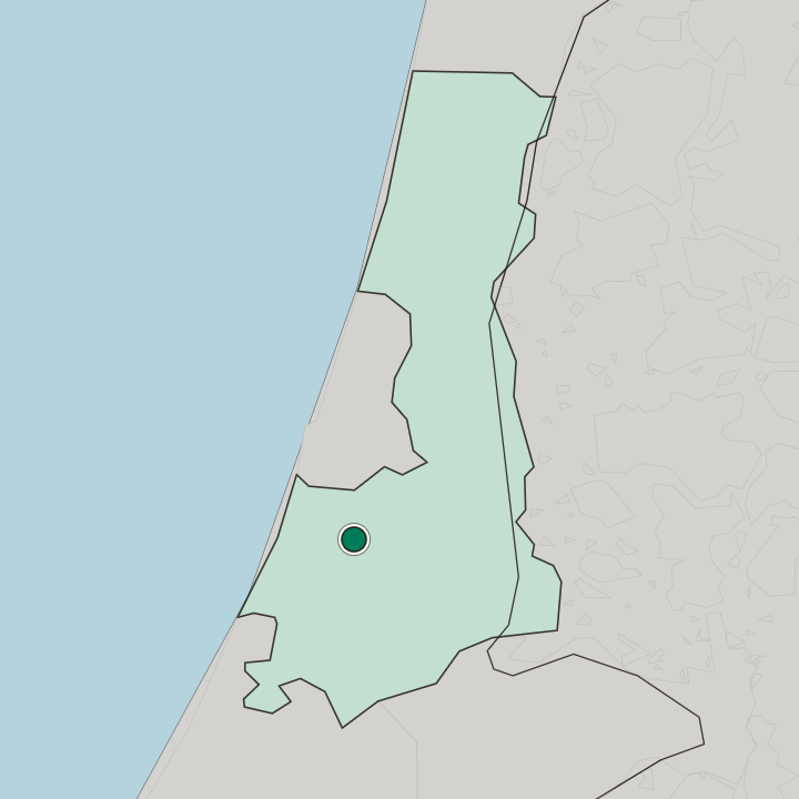 Map showing Rishon LeTsiyyon — In Central District