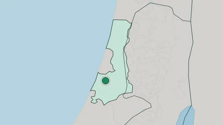 Map of Rishon LeTsiyyon in Israel