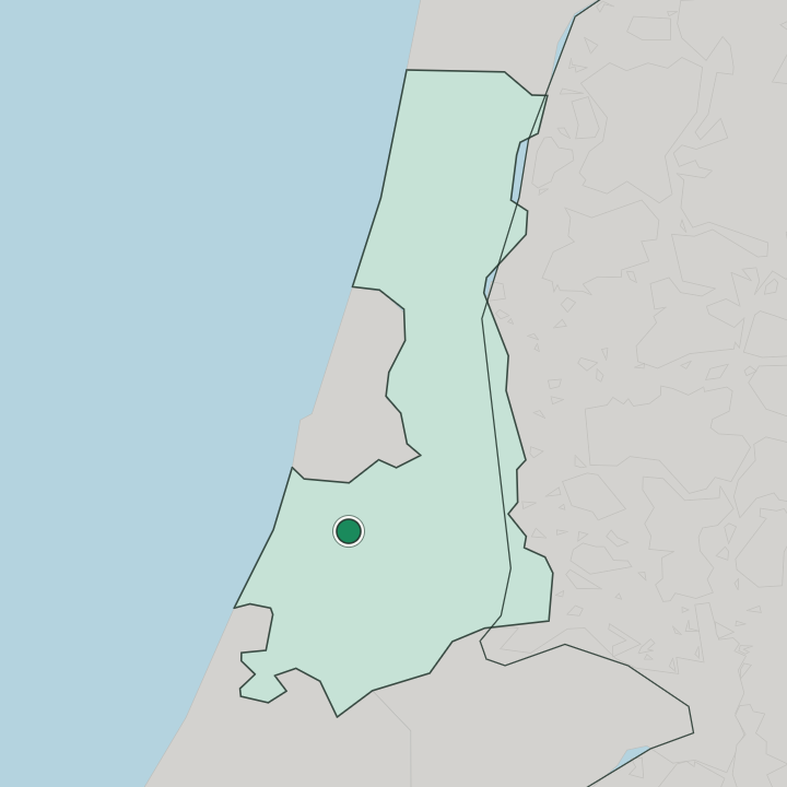 Map showing Rishon LeTsiyyon — In Central District