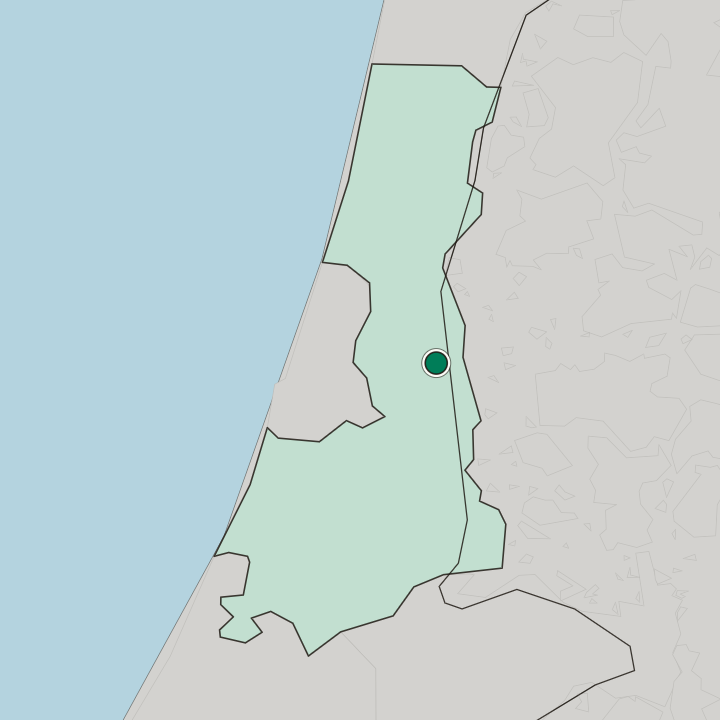 Map showing Rosh Ha‘Ayin — In Central District