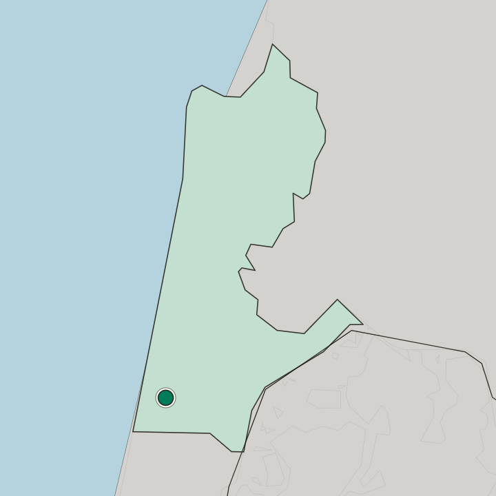Map showing Hadera — In Haifa
