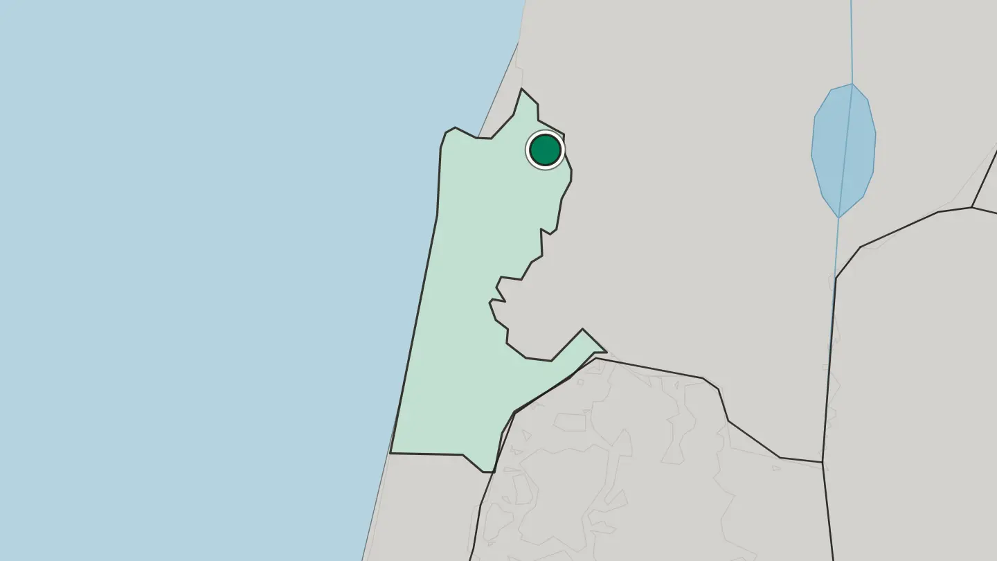Map of Qiryat Ata in Israel
