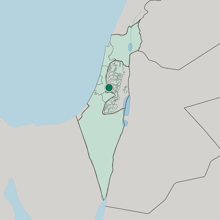 Map showing Modiin Ilit — In Israel