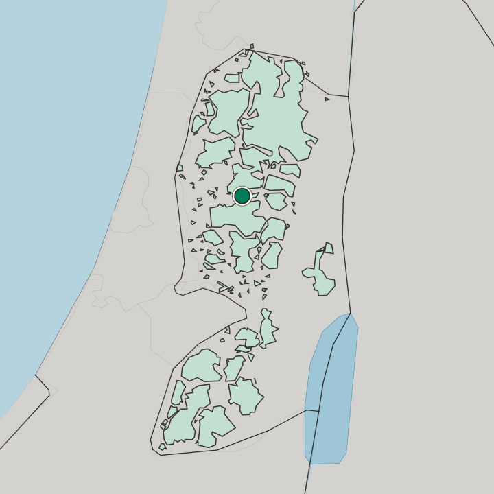 Map showing Ariel — In Judea and Samaria Area