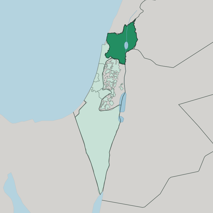 Map showing Northern District — In Israel