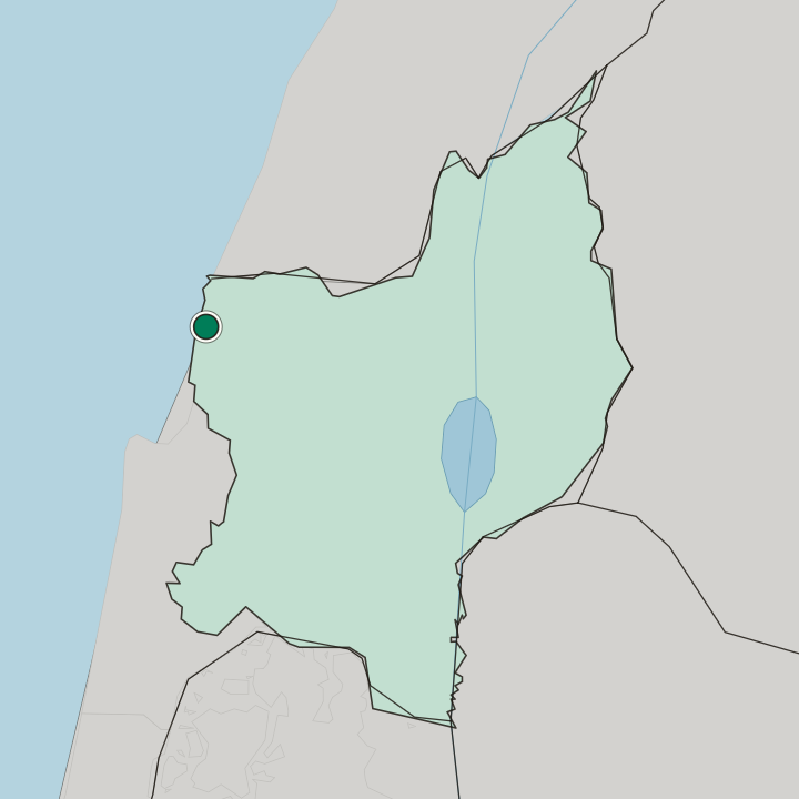 Map showing Nahariyya — In Northern District