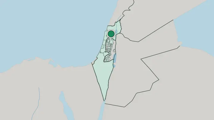 Map of Nazareth in Israel