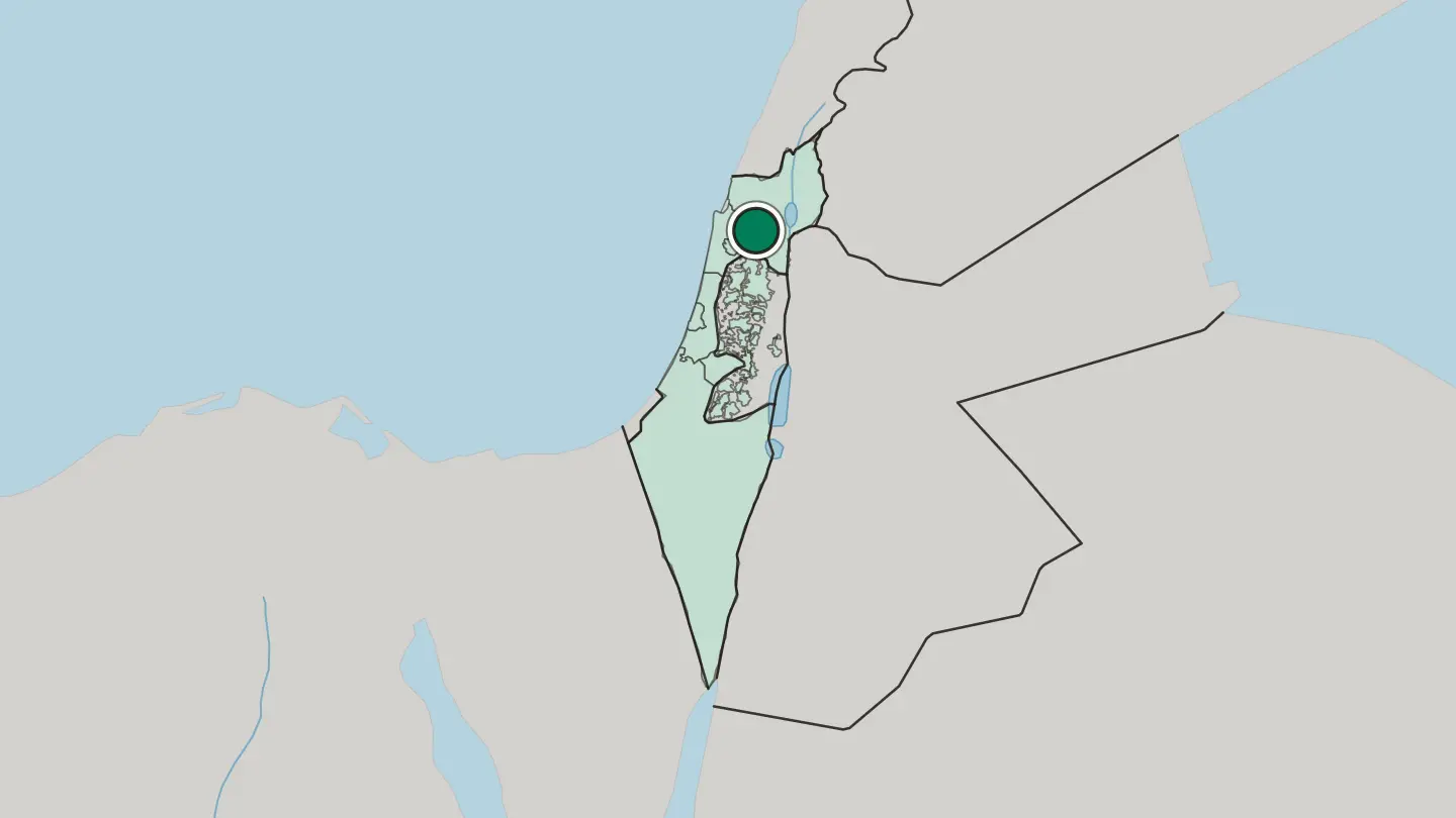 Map of Nazareth in Israel