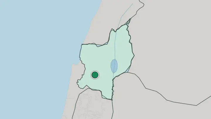 Map of Nazareth in Israel
