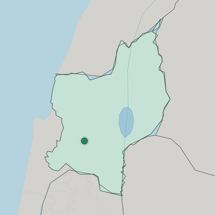 Map showing Nazareth — In Northern District