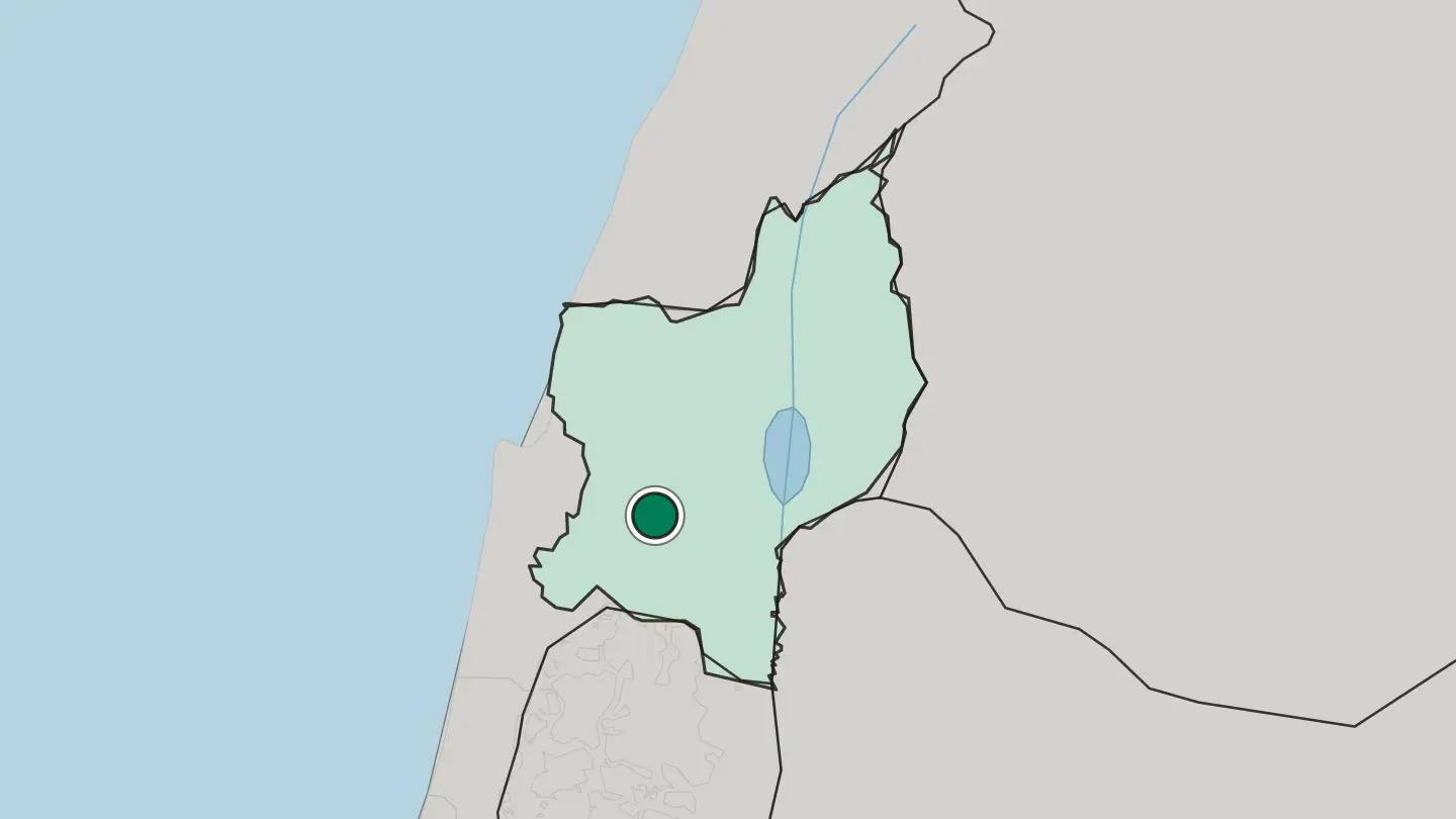 Map of Nazareth in Israel