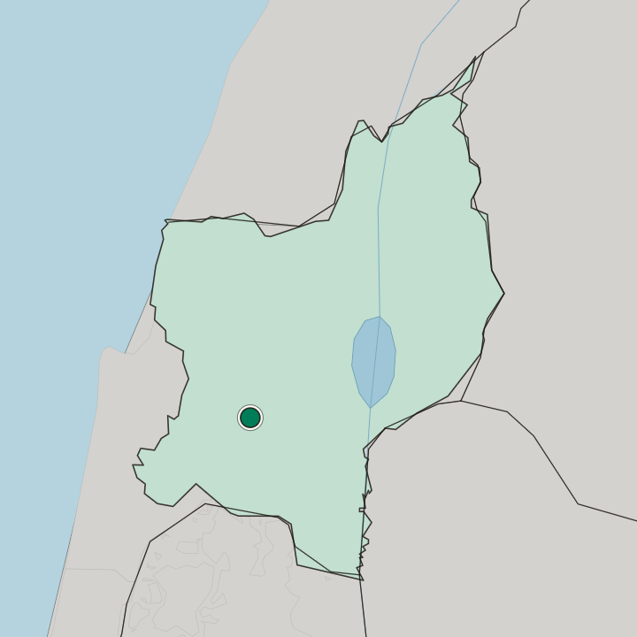 Map showing Nazareth — In Northern District