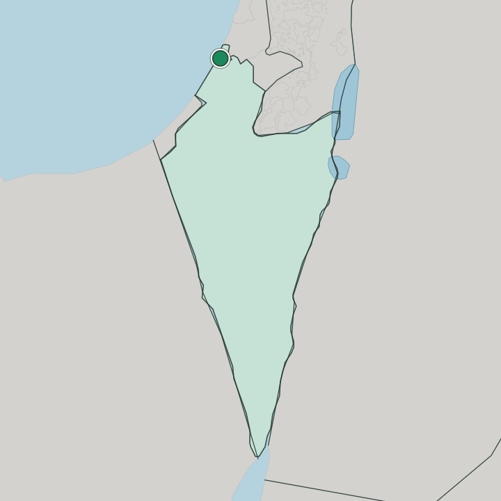 Map showing Ashdod — In Southern District