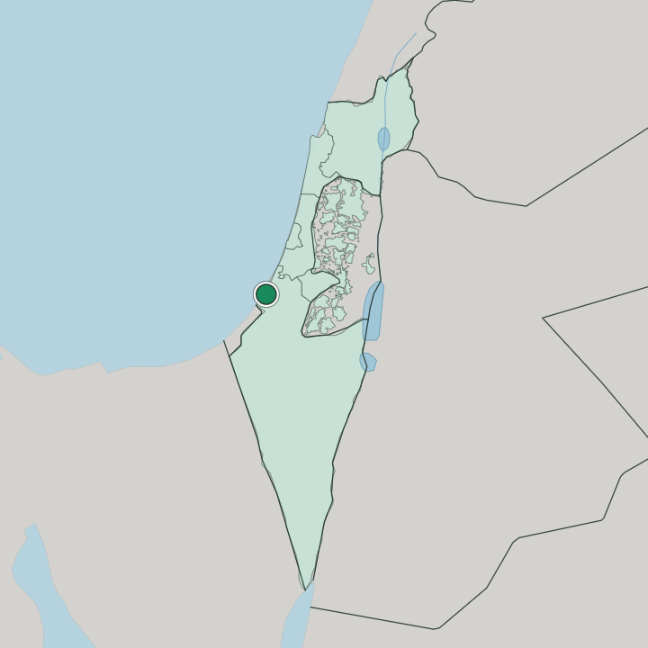 Map showing Ashkelon — In Israel