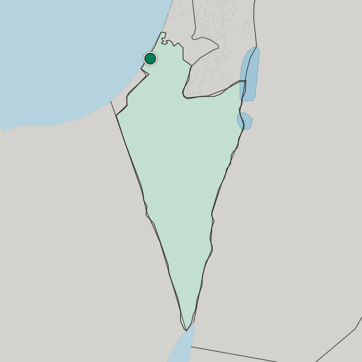 Map showing Ashkelon — In Southern District