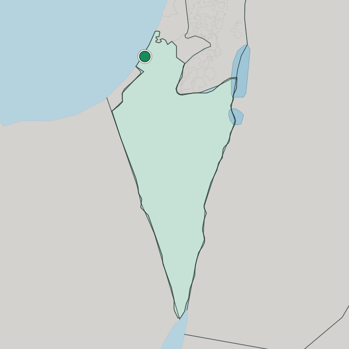 Map showing Ashkelon — In Southern District