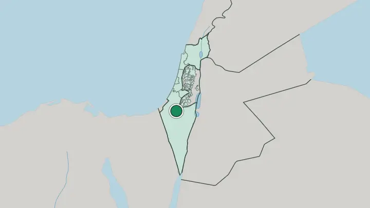 Map of Beersheba in Israel