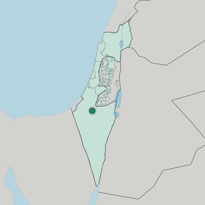 Map showing Beersheba — In Israel