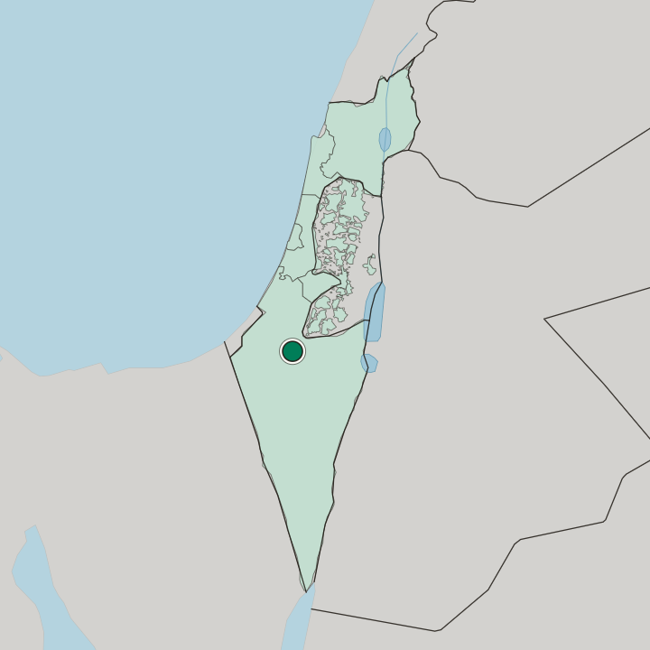 Map showing Beersheba — In Israel