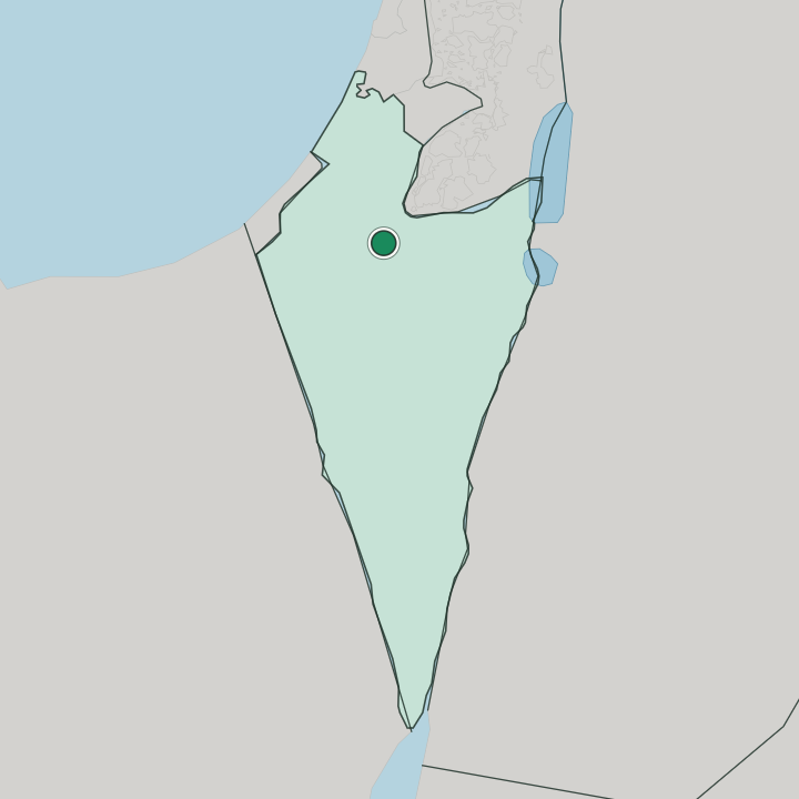 Map showing Beersheba — In Southern District