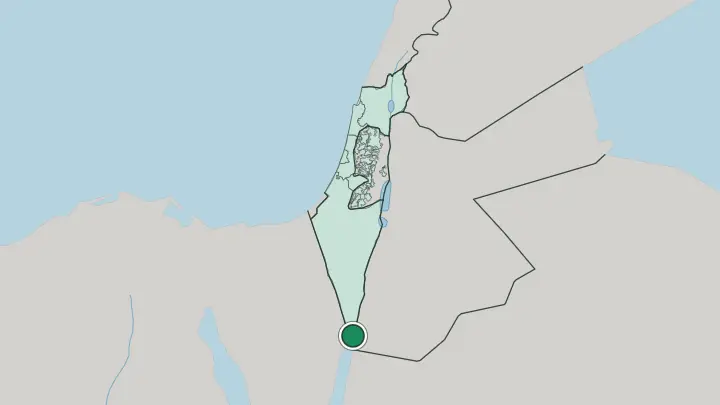 Map of Eilat in Israel