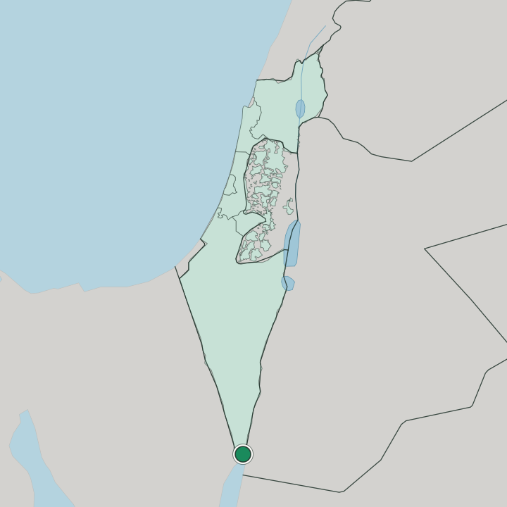 Map showing Eilat — In Israel